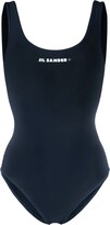 Logo-Print Sleeveless Swimsuit 