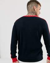 Thumbnail for your product : Polo Ralph Lauren Ralph Lauren Sport Capsule chest logo contrast taping & trim sweatshirt in navy/red