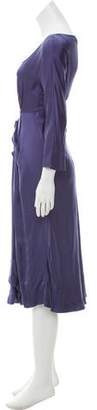 Marni Long Sleeve Midi Dress Purple Long Sleeve Midi Dress