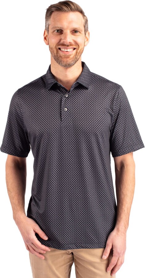 Cutter Buck Pike Banner Print Stretch Men's Polo Shirt
