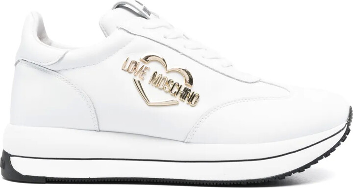 Love Moschino Logo-Plaque Low-Top Sneakers