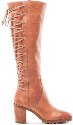 Bernardo Women's Tumbled Leather Tall Lace Up Boots