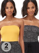 Thumbnail for your product : Very 2 Pack Boobtube - Mustard/Spot