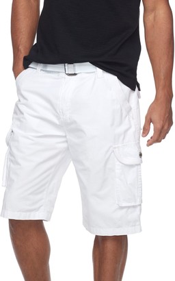 all white cargo shorts