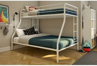 white bunk beds with mattress included