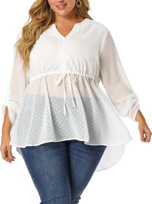 plus size white peplum shirt