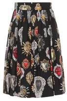 Dolce & Gabbana Printed cotton poplin skirt