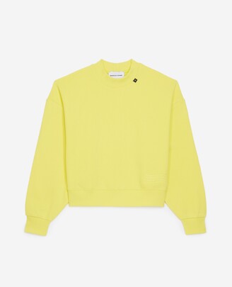 The Kooples Sport Yellow sweatshirt with embossed logo - ShopStyle