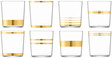 Barware-lsa international deco assorted gold tumblers set of 8