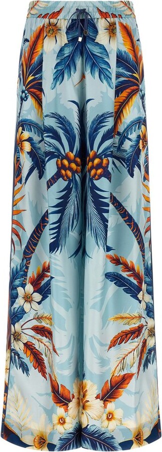 F.R.S For Restless Sleepers Palm Print Wide-Leg Pants