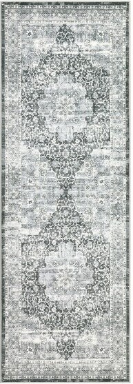COZONYElegantClassicFloralLowPileRugwithReinforcedNon-SlipBackingWashableFoldableCarpetforLivingRoomandBedroom