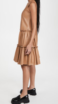 Thumbnail for your product : ADEAM Faux Leather Ruched Dress