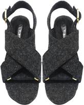 Thumbnail for your product : Marni Dark Anthracite Felt Wedge Sandal