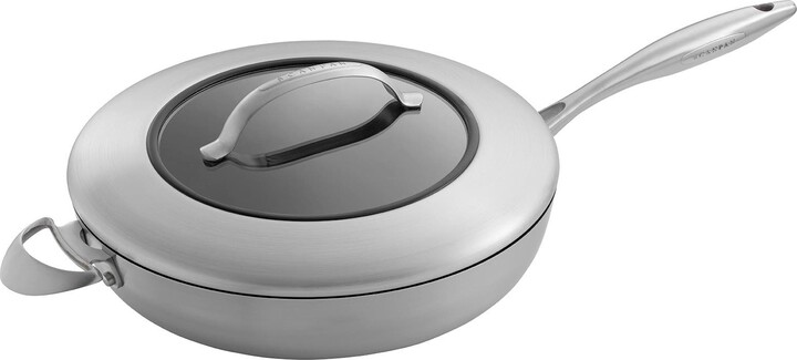 CTX 12.75 Inch Nonstick Saute Pan with Lid, Stainless Steel