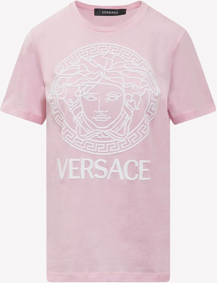 Damen Bekleidung Oberteile T-Shirts Versace Baumwolle Andere materialien t-shirt in Pink 