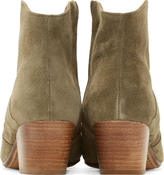 Thumbnail for your product : Isabel Marant Olive Suede Dicker Ankle Boots