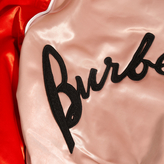 Thumbnail for your product : Burberry Embroidered Lettering Motif Satin Bomber Jacket