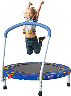 HANGZHOURUNXIN 36" Toddler Trampoline For Kids 1 Year Plus With Handle