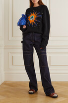 Thumbnail for your product : The Elder Statesman + Land Gallery Jacquard-knit Cashmere Sweater