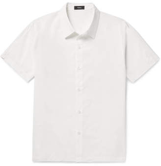 Theory Cotton-poplin And PiquÃ© Shirt - White