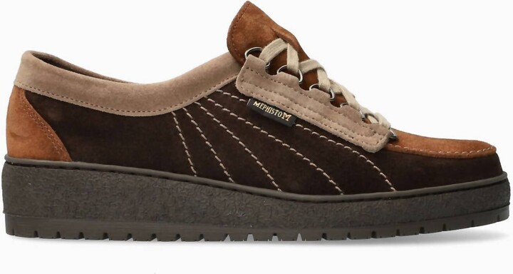 Women's Lady Hand Stitched Oxford Shoes In Dark Brown