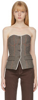 Thumbnail for your product : ANDERSSON BELL Brown Herringbone Keily Bustier