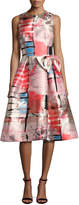 Thumbnail for your product : Rickie Freeman For Teri Jon Sleeveless Metallic Printed Gazar Cocktail Dress