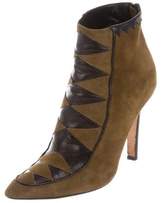 Thumbnail for your product : Manolo Blahnik Suede Ankle Boots