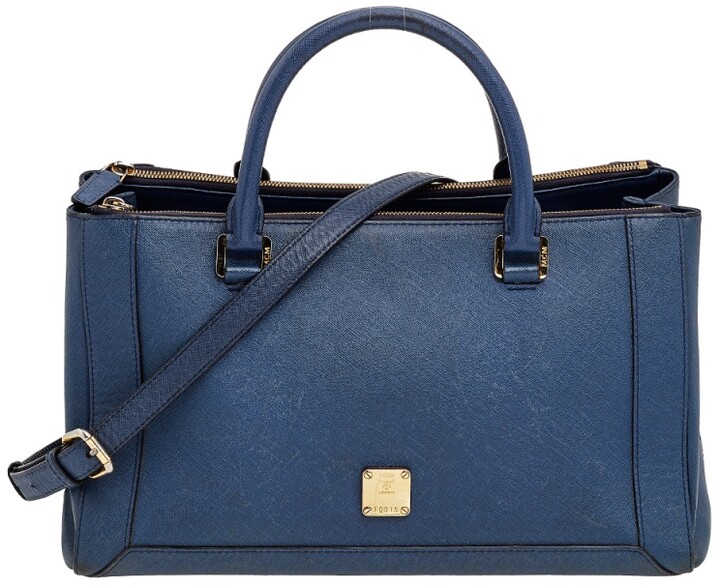 mcm tote bolsa blue
