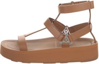 Hermes Enid Leather Gladiator Sandals