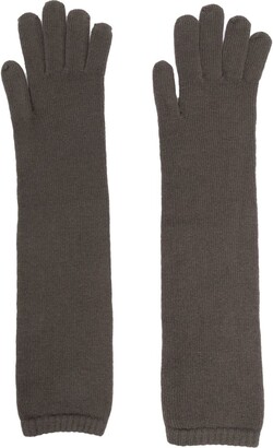 Ribbed-knit long-length gloves Farfetch Damen Accessoires Handschuhe 