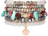 Thumbnail for your product : Riah Fashion Hammered-Charm Stackable Bracelet