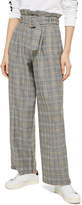 Thumbnail for your product : Topshop Check Wide Leg Trousers
