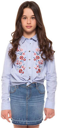 Dex Embroidered Cotton Collared Shirt