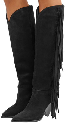 fringe trimmed boots