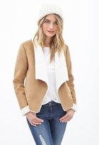 Thumbnail for your product : Forever 21 Contemporary Shawl Collar Faux Suede Jacket
