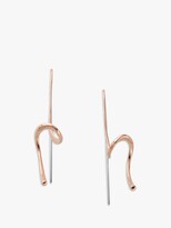 Thumbnail for your product : Skagen Kariana Swirl Drop Earrings, Silver/Rose Gold SKJ1432791