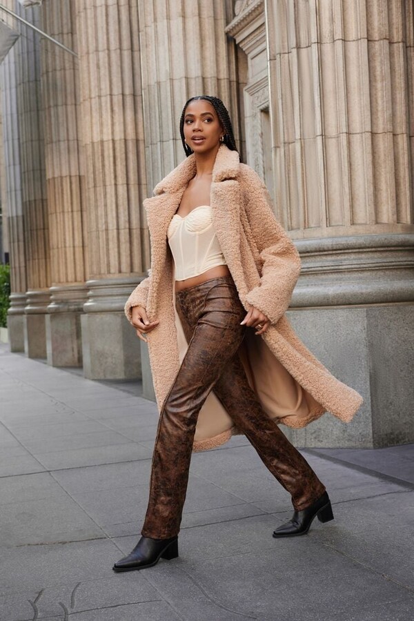 Forever 21 Women's Faux Suede Mineral Wash Bootcut Pants in Brown Small -  ShopStyle