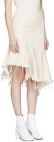 Thumbnail for your product : Marques Almeida Off-white Denim Draped Skirt