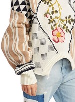 Thumbnail for your product : Monse Upside-Down Floral Intarsia Cotton Sweater