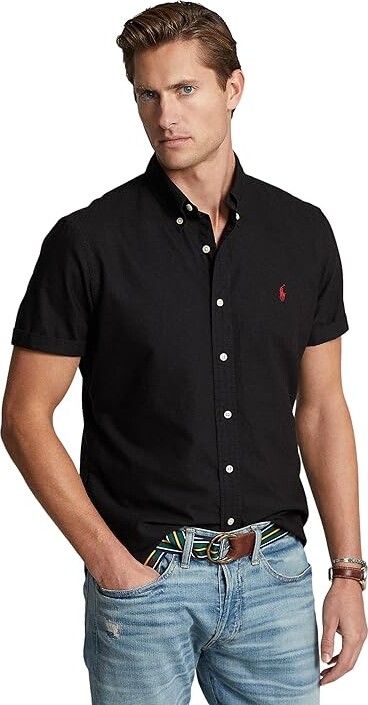 Polo Ralph Lauren Men's Black Short Sleeve Shirts | ShopStyle