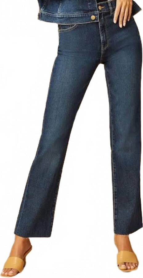 DL1961 - Women's Patti Straight High Rise Vintage Jeans In Seaborn Raw