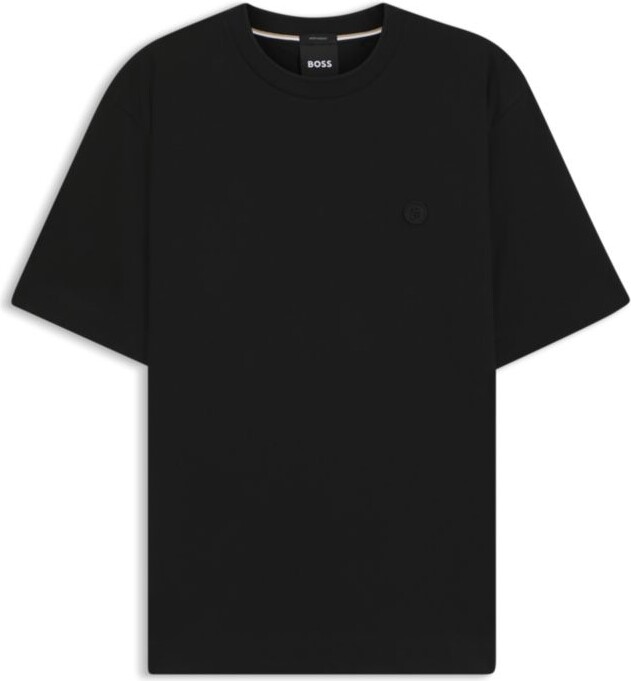 HUGO BOSS Mercerised-cotton T-shirt with Double B monogram
