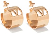 Thumbnail for your product : Valentino Garavani V-logo Cutout Hoop Earrings - Gold