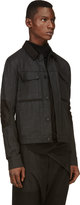 Thumbnail for your product : Alexandre Plokhov Black Coated Denim Jacket