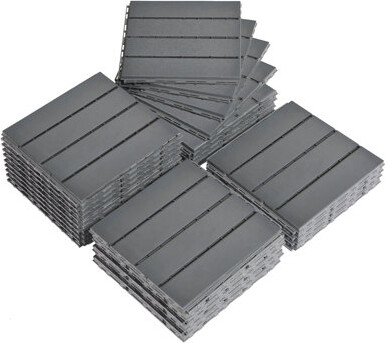 Winado 11.8'' L x 11.8'' W Plastic Interlocking Deck Tile (Set of 27)