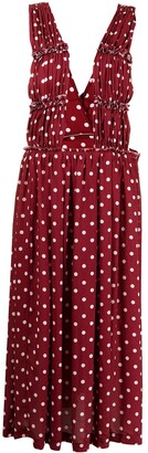 Comme des Garçons Comme des Garçons Polka Dot-Print Maxi Skirt With Straps