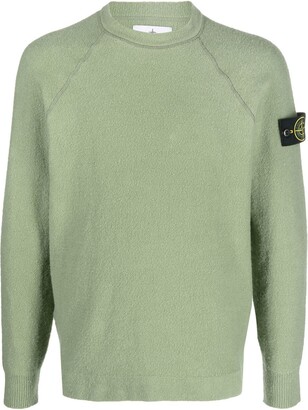 Stone Island Men's Green Crewneck Sweaters | ShopStyle