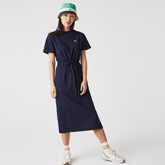 Lacoste Womens Long Fitted T-shirt Dress - ShopStyle