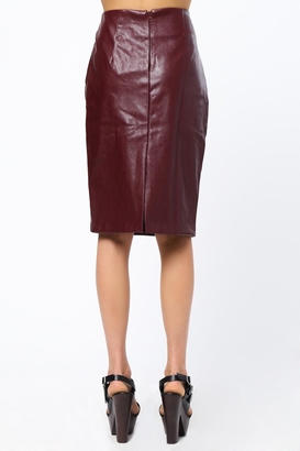 Very J Faux Leather Skirt